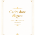 Un élégant cadre doré mettant en valeur une toile blanche
