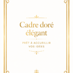 Un élégant cadre doré mettant en valeur une toile blanche