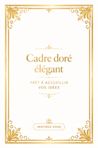 Un élégant cadre doré mettant en valeur une toile blanche