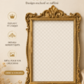 Cadre doré moderne décorant une pièce chaleureuse