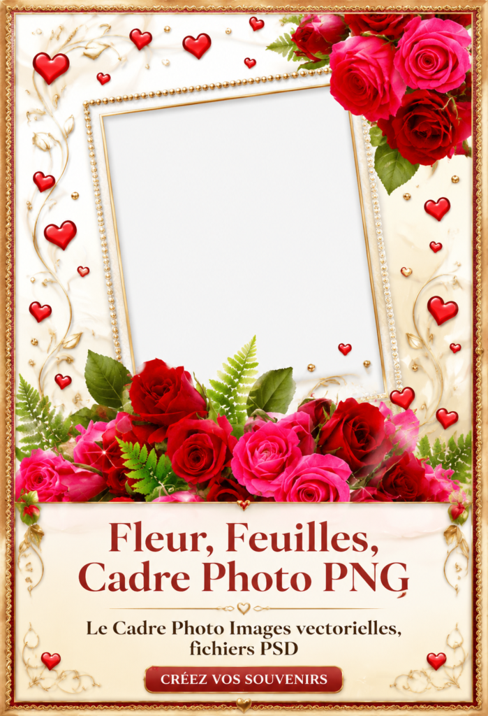 Un joli cadre photo floral décorant un mur d'intérieur.