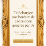 Cadre doré transparent décoratif pour des visuels raffinés