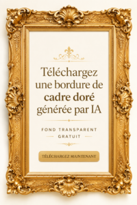 Cadre doré transparent décoratif pour des visuels raffinés