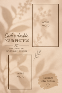 Collage de cadres photo esthétiques sur un mur chaleureux