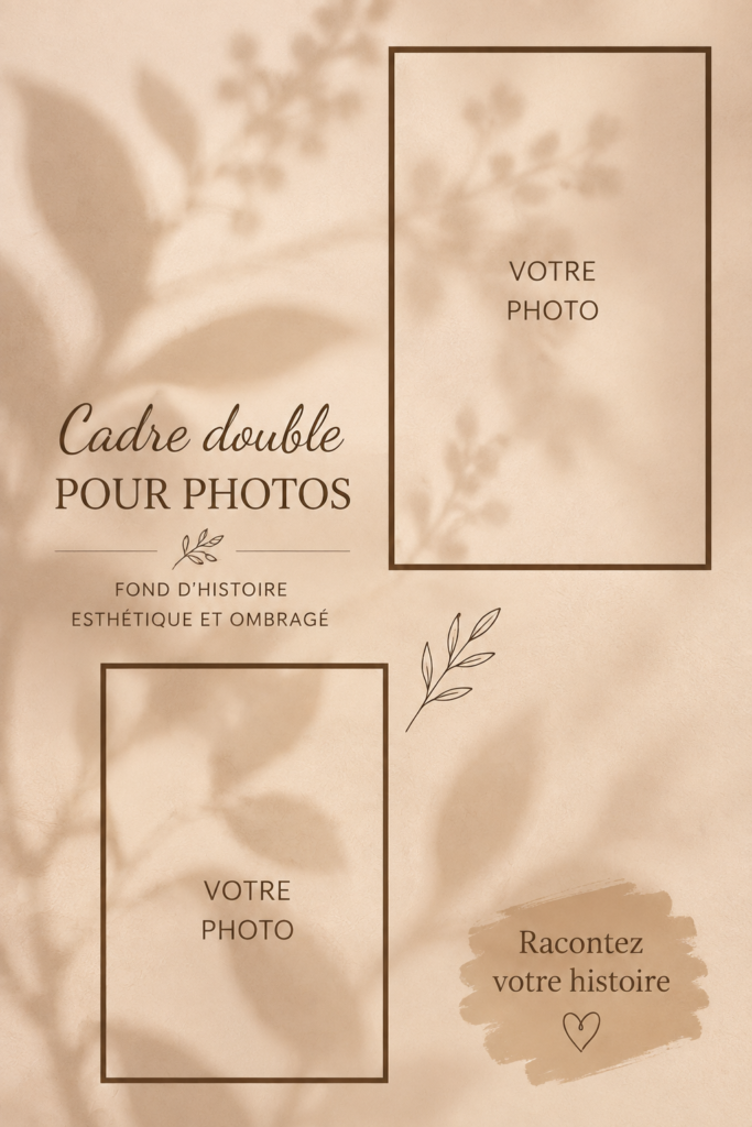 Collage de cadres photo esthétiques sur un mur chaleureux