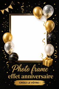 Cadre photo décoratif pour anniversaire