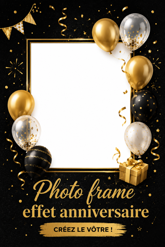 Cadre photo décoratif pour anniversaire