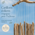 Carillons enchanteurs suspendus dans un jardin apaisant