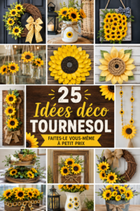 Une décoration intérieure accueillante avec des tournesols DIY dans un vase coloré.