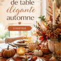 Une décoration de table élégante pour l'automne avec des couleurs chaudes et des bougies.