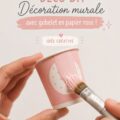 Décoration murale DIY en papier aux couleurs pastel