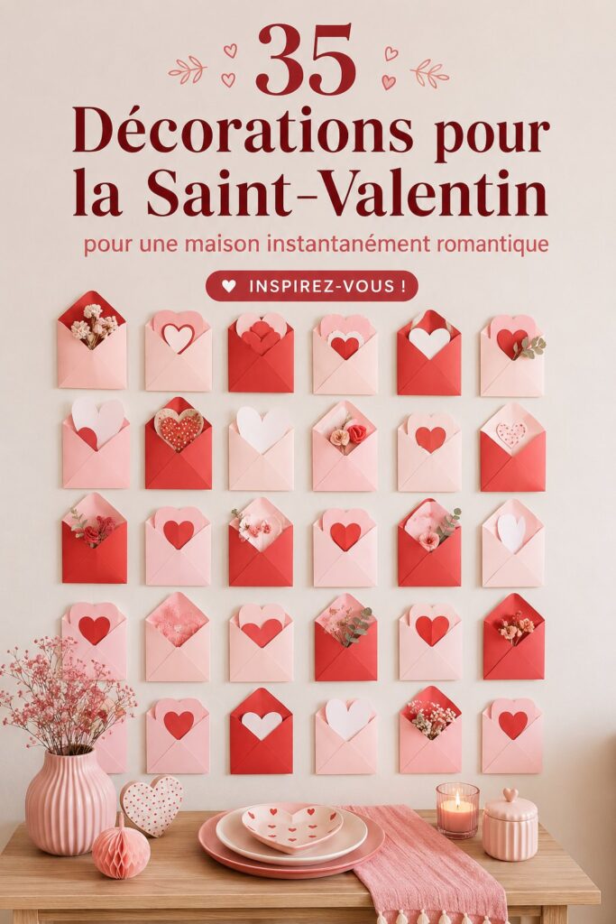 Décoration romantique avec des bougies et des fleurs pour la Saint-Valentin
