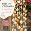 Un bel espace extérieur avec des créations DIY d'été colorées et accueillantes.