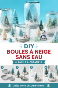Globe de neige sans eau décoratif sur une table de salon