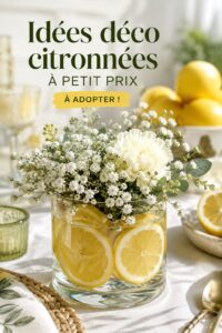 Un intérieur lumineux et coloré avec des éléments de décoration lemon
