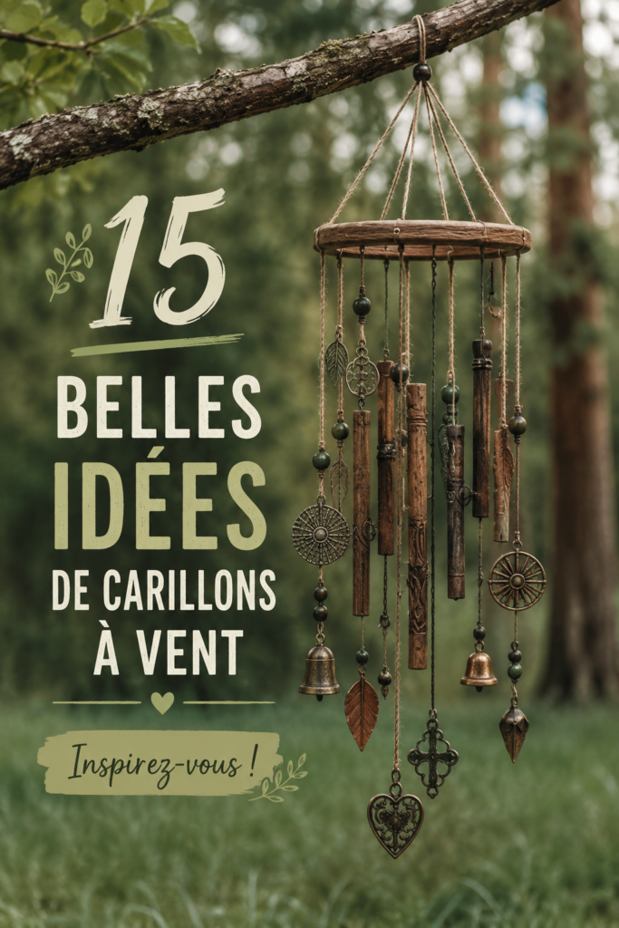 Un beau mobile en bois et en tissu suspendu dans un salon chaleureux