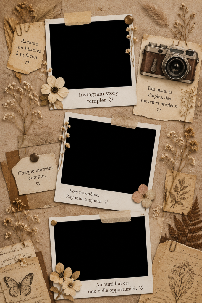 Un exemple de modèle Instagram esthétique pour décorer vos stories
