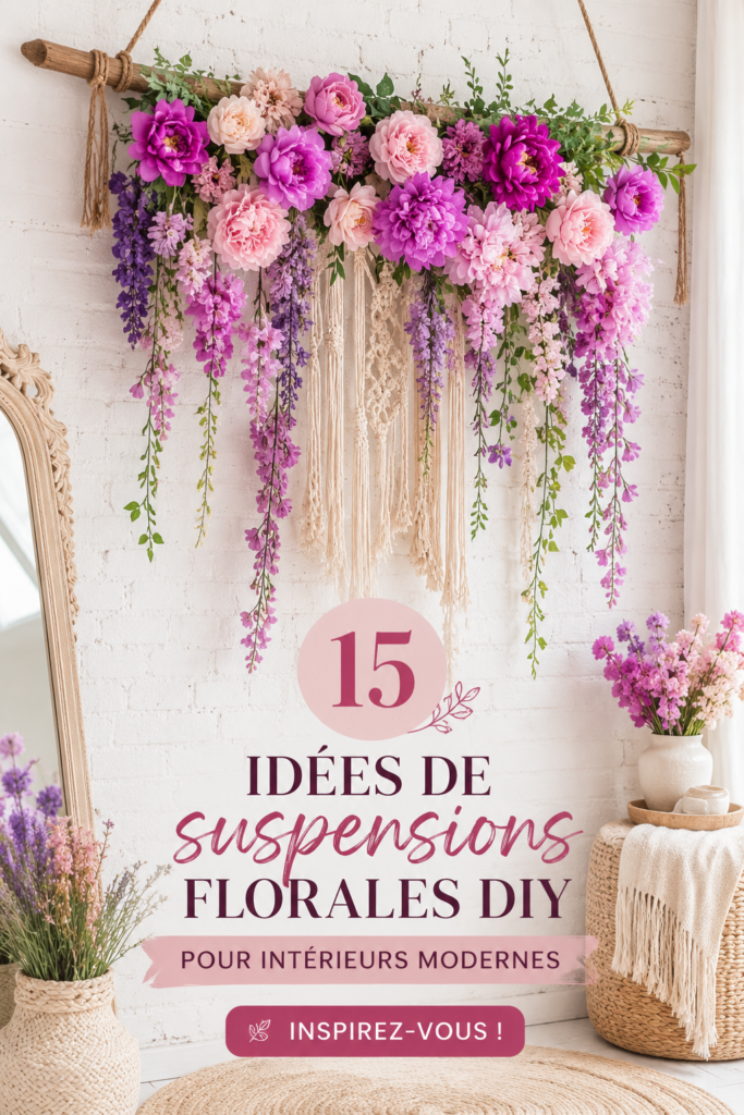 Un mur floral moderne fait maison avec des fleurs colorées et un design élégant.