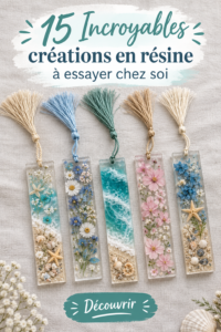 Un ensemble de créations en résine colorées et décoratives pour l'intérieur