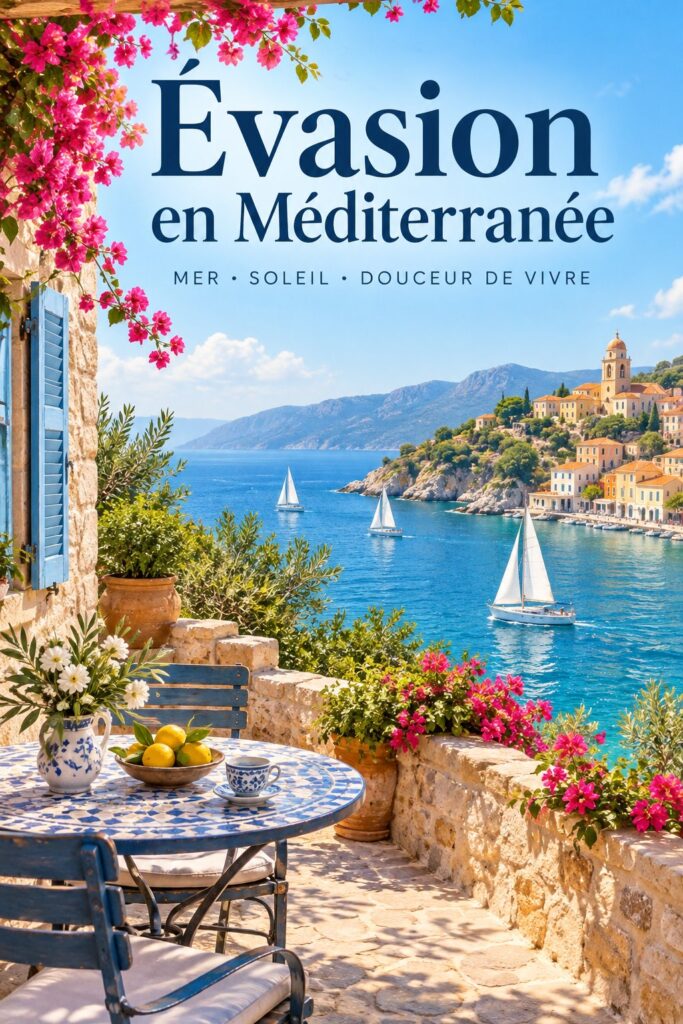 Un intérieur inspiré par la Méditerranée, avec des accents nautiques et des couleurs apaisantes.