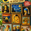 Un cadre représentant une œuvre célèbre dans un style LEGO coloré et moderne.