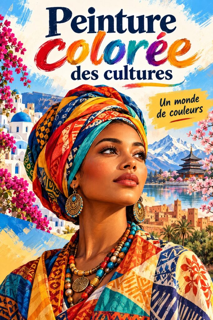 Intérieur chaleureux avec des murs peints de couleurs vivantes et invitantes.