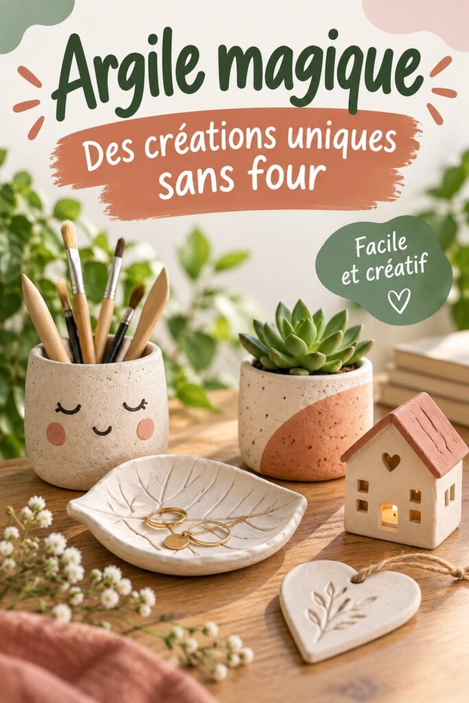 De belles créations en argile magique pour la décoration intérieure