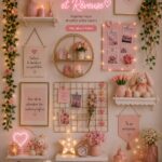 Chambre apaisante aux nuances de rose avec touches décoratives