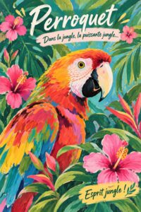 Intérieur chaleureux avec des éléments déco inspirés de la jungle, plantes et textiles colorés.