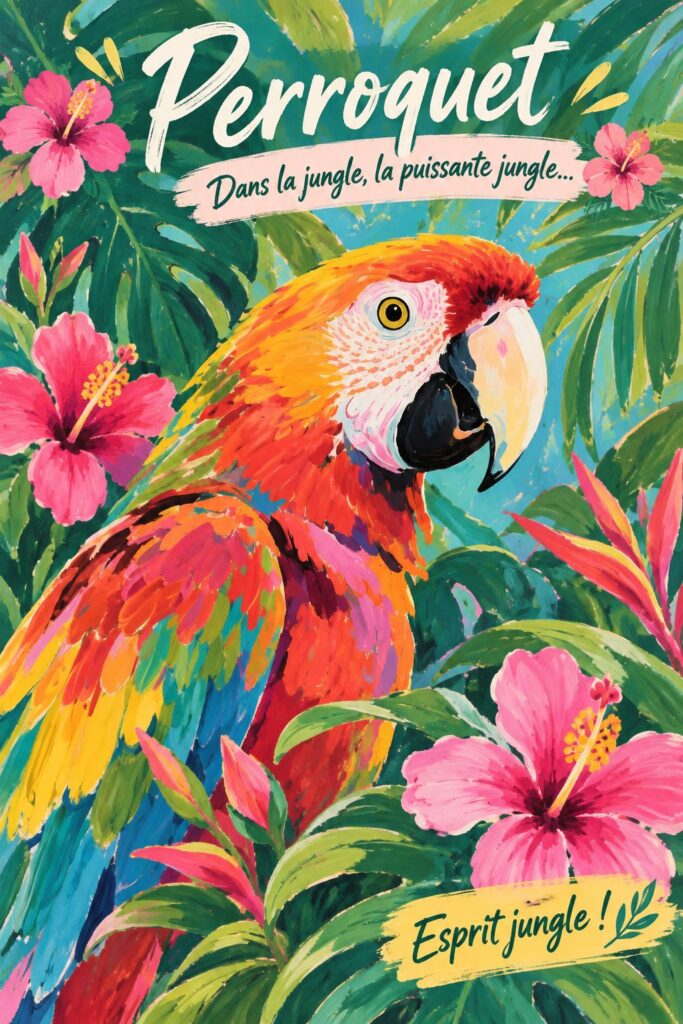 Intérieur chaleureux avec des éléments déco inspirés de la jungle, plantes et textiles colorés.