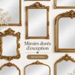 Miroir élégant décorant un salon moderne