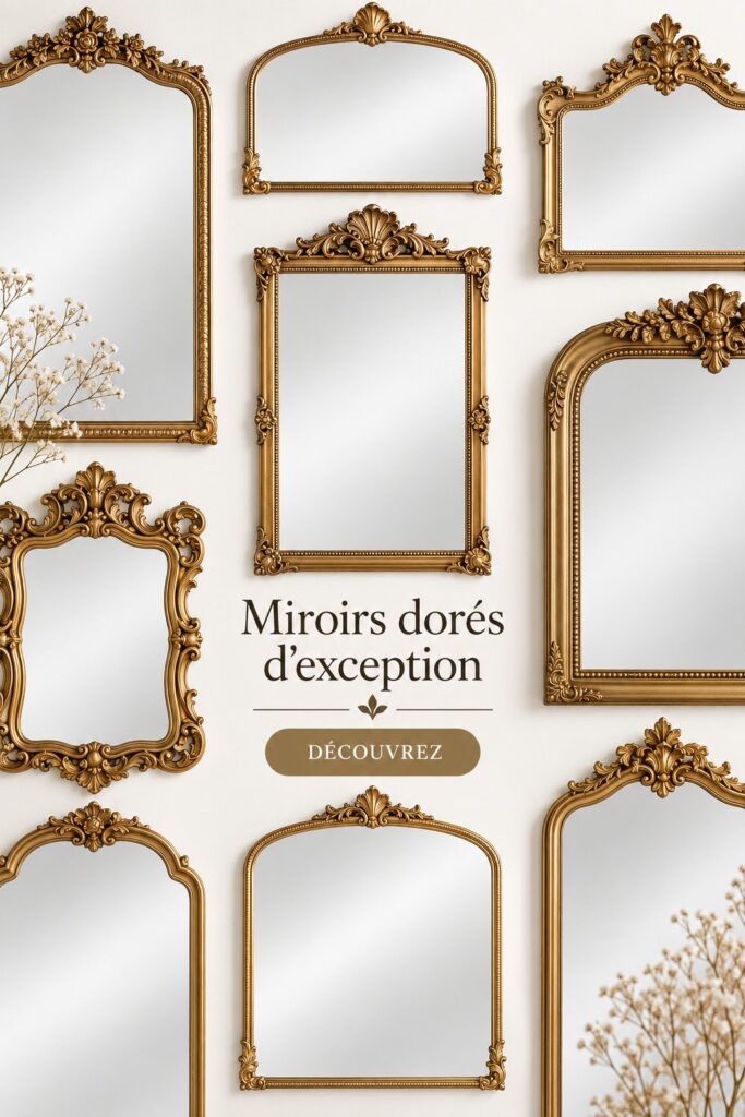 Miroir élégant décorant un salon moderne