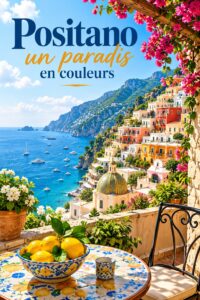 Village coloré de Positano avec des maisons en bord de mer