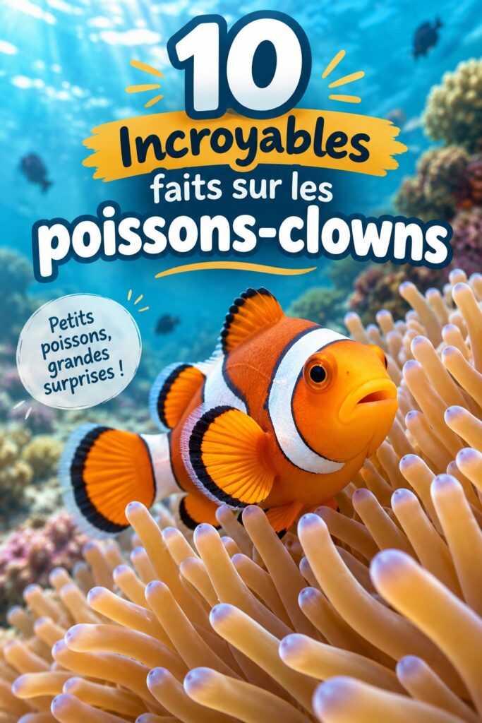 Décoration intérieure inspirée par des poissons clown avec des couleurs vives et des accessoires marins.