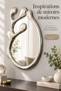 Un intérieur élégant avec des miroirs modernes reflétant la lumière