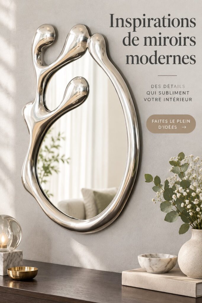 Un intérieur élégant avec des miroirs modernes reflétant la lumière