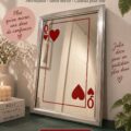Miroir d'affirmation décoratif avec mots positifs et cadre vintage