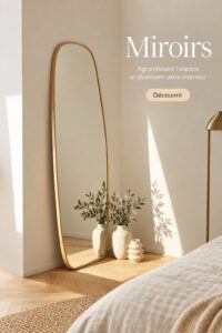 Miroir décoratif élégant dans un salon moderne