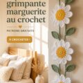 Modèle de vignes fleuries crochetées en décoration intérieure