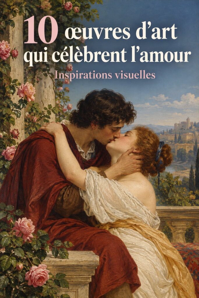 Une belle œuvre d'art moderne représentant l'amour, idéale pour la décoration intérieure.