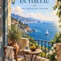 Toile acrylique représentant un balcon face à l'océan, ajoutant une touche marine à la déco intérieure.