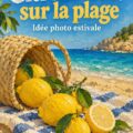 Un plateau décoratif avec des citrons frais sur un fond lumineux.