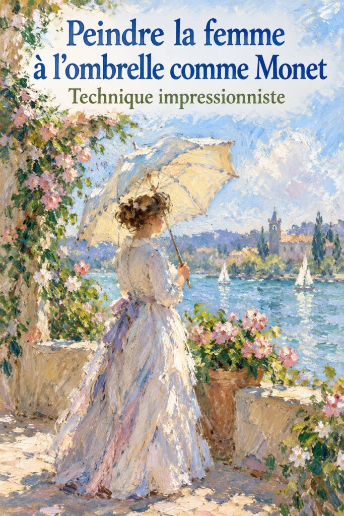 Peinture de Claude Monet représentant Madame Monet et son fils dans un jardin lumineux