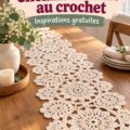 Un chemin de table au crochet élégant sur une table décorée