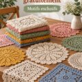 Une belle table décorée avec une nappe au crochet blanche.