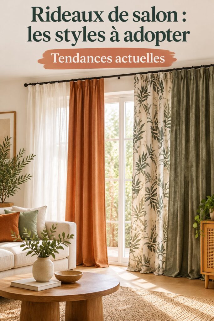 Sélection de rideaux tendance dans un salon moderne