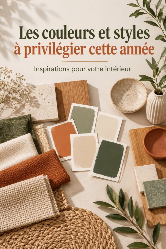 Tendances décoration intérieure 2026 avec des couleurs modernes et chaleureuses